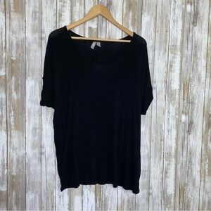 ASOS Black Stretch Oversized Blouse